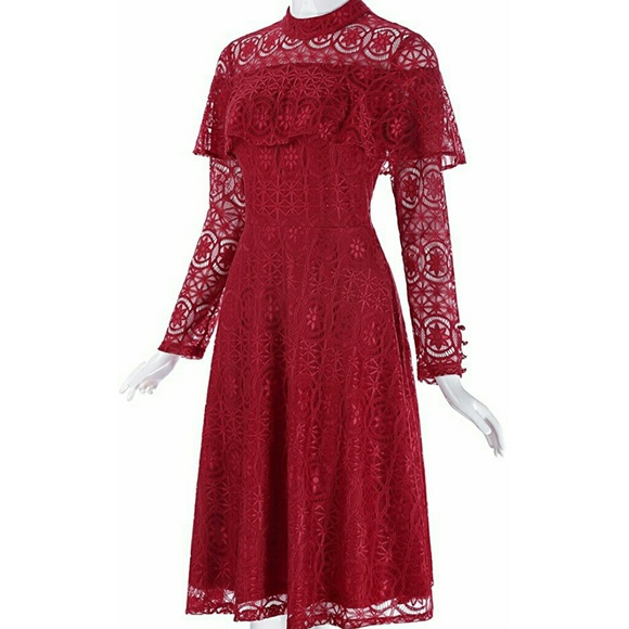 ‼️Last One ‼️Red lace dress - Picture 3 of 8